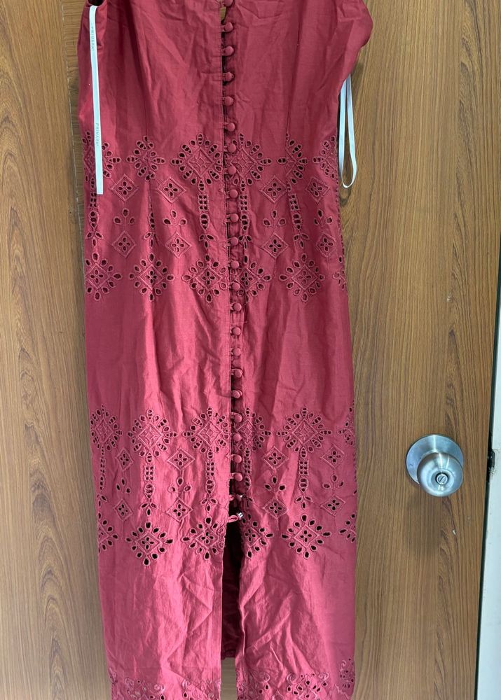 Red Dress with Buttons