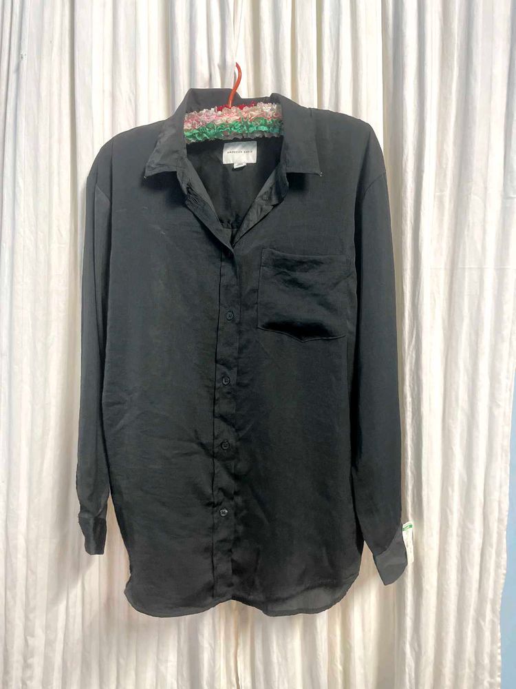 American Eagle Black Button Shirt