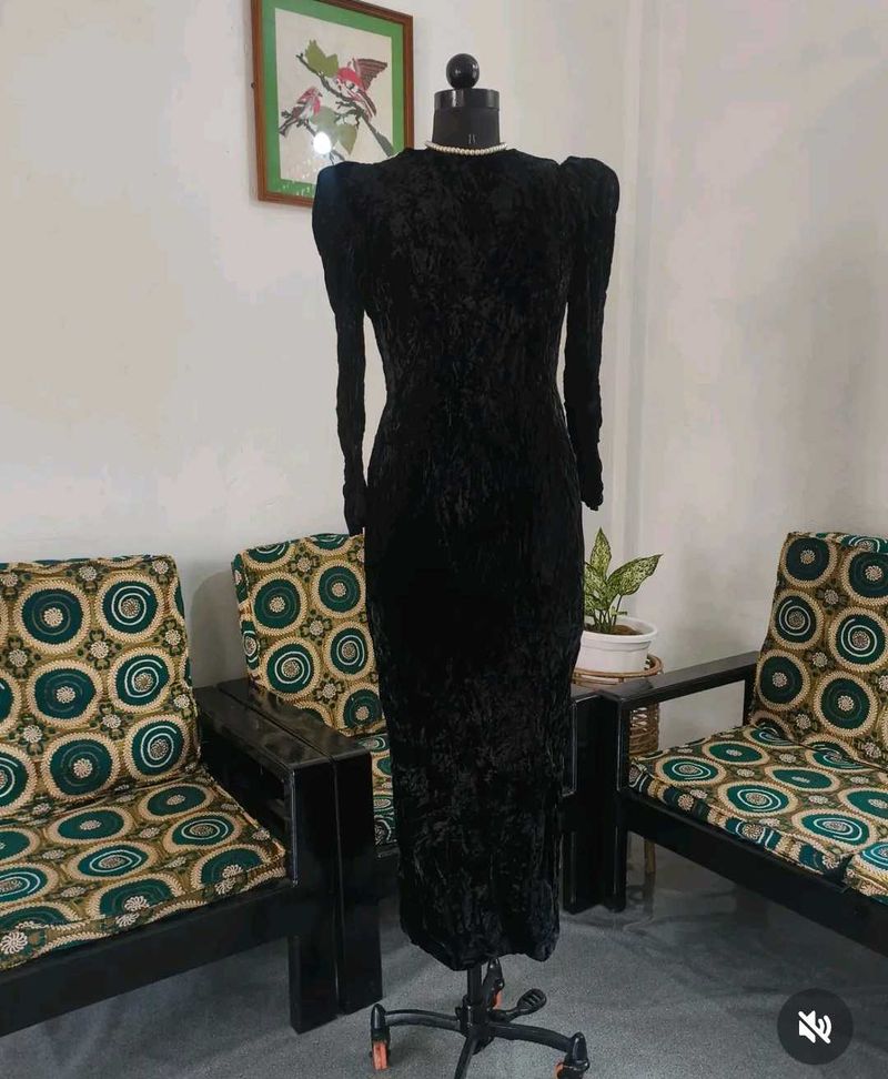 Black Velvet Party Dress ❤️‍🔥❤️‍🔥