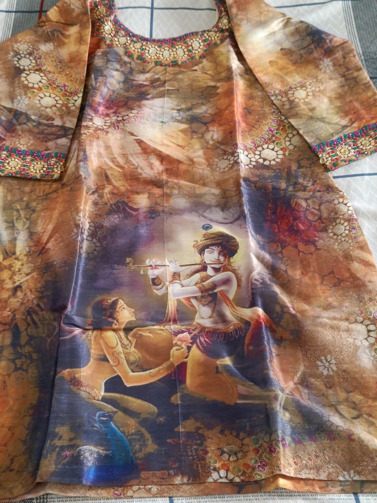Digital Print Kurta For Wearing On Mehandi Or any Other Function