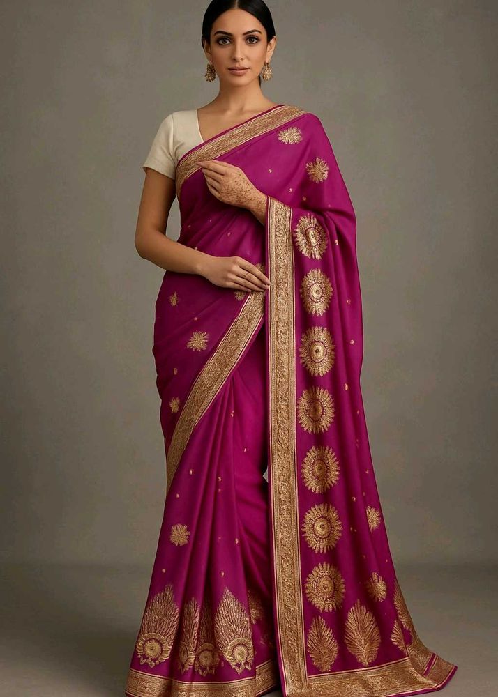 A Beautiful Woman Party Saree
