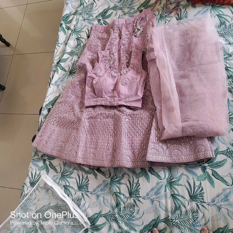 Lavender Lehenga Choli with Dupatta