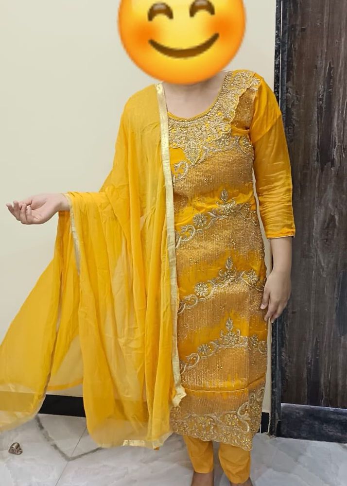 Yellow Heavy Kurta Set