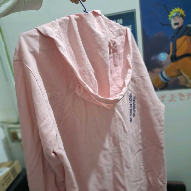 Pink Cotton Hoodie Stylish