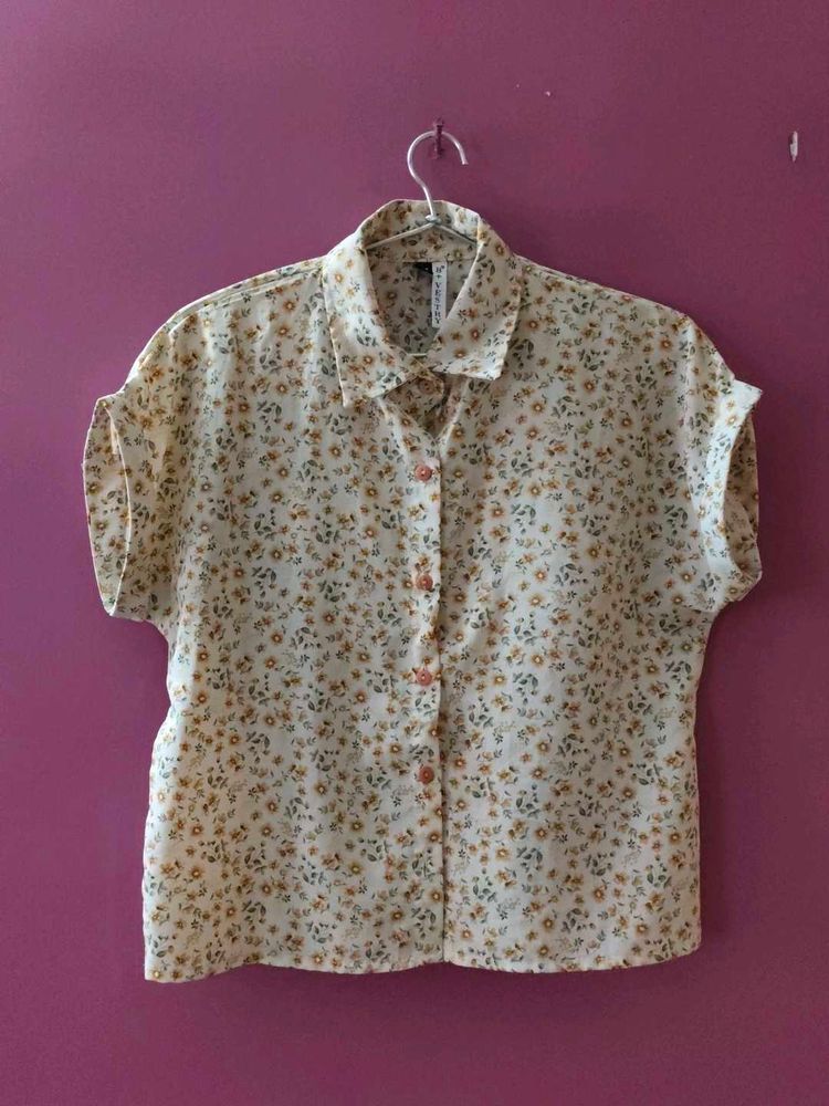 Floral Print Short Sleeve Shirt