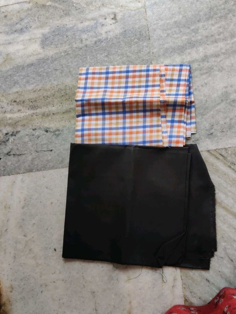 Fabric Bundle: Plaid &amp; Black Material