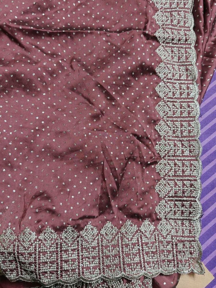 Elegant Maroon Saree