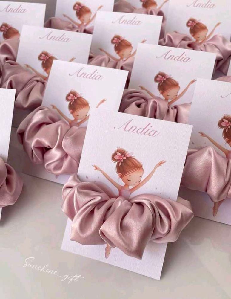 Ballerina Hair Tie Party Favors