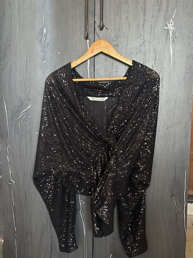 Zara Sequin Top