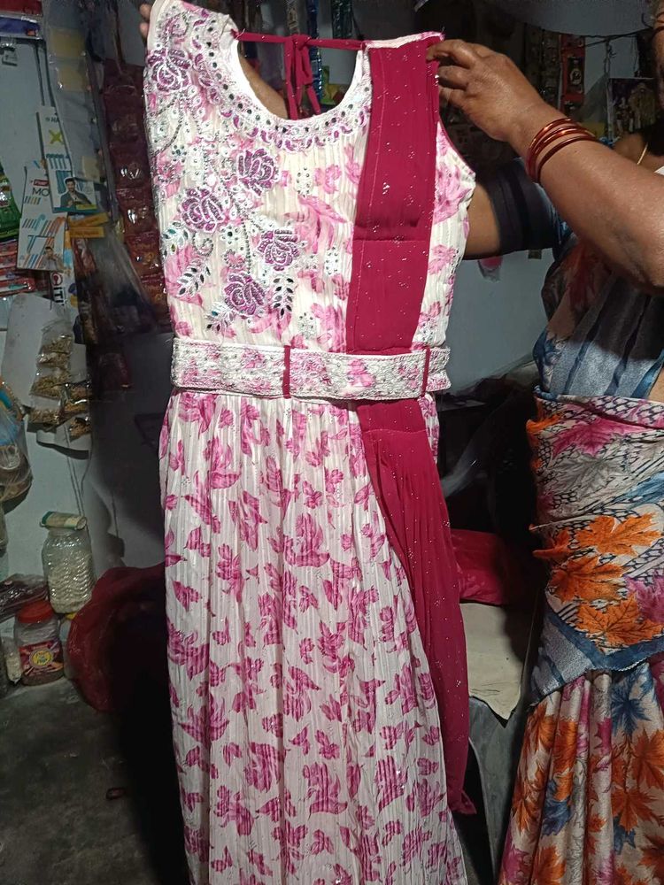 Ethnic Dress with attached duppata