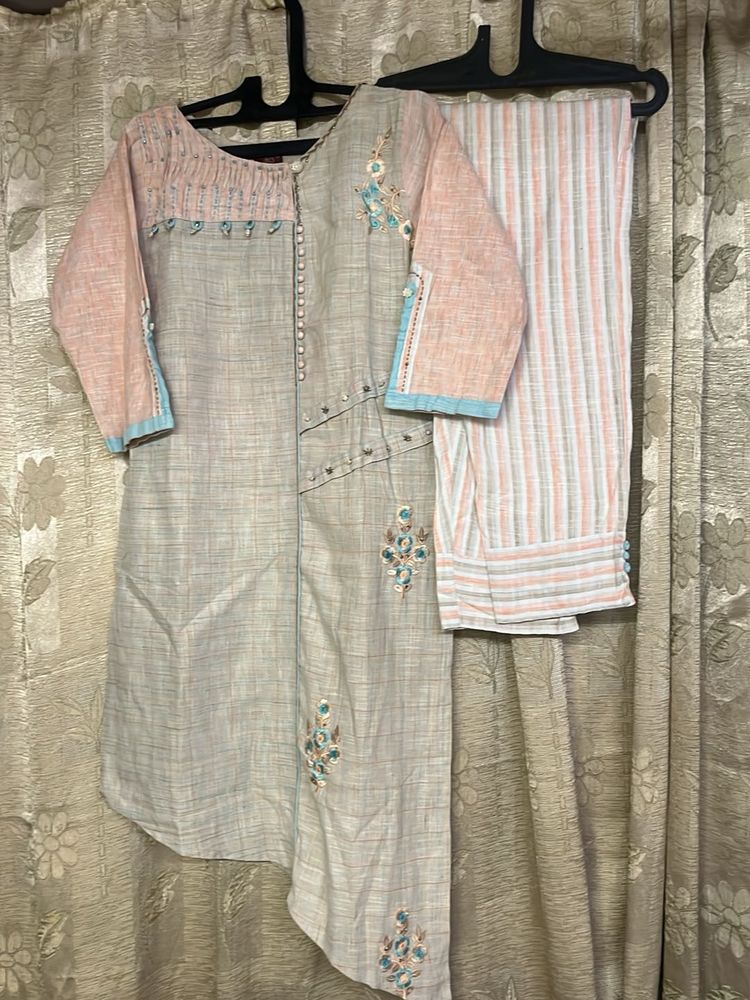 Striped Kurta Pant Set