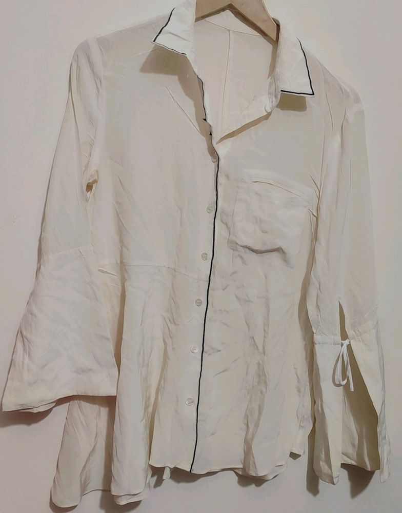Cream Shirt Like Top For Girl Or Woman 30 Bust