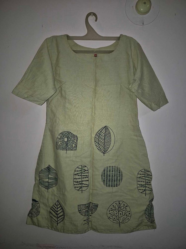 Leaf Print Casual Dress