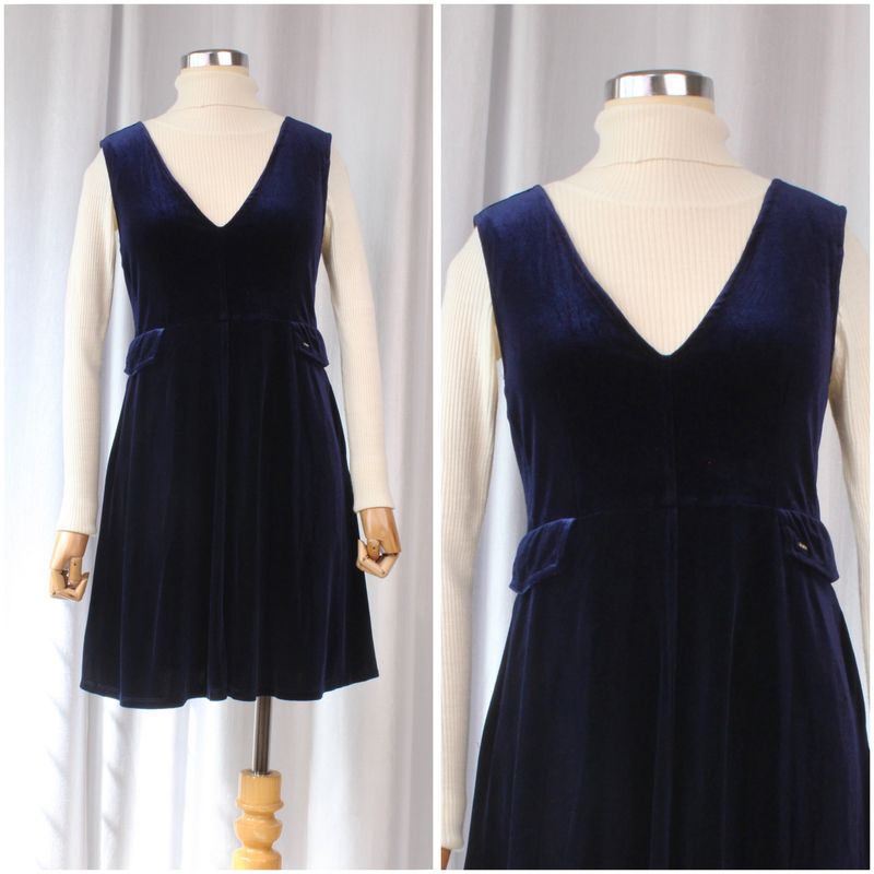 🎉🎉SALE🎉🎉 Korean Velvet Pinafore Dress