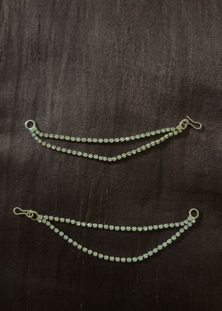 Diamond Earring Hair Chain 💗✨✨✨