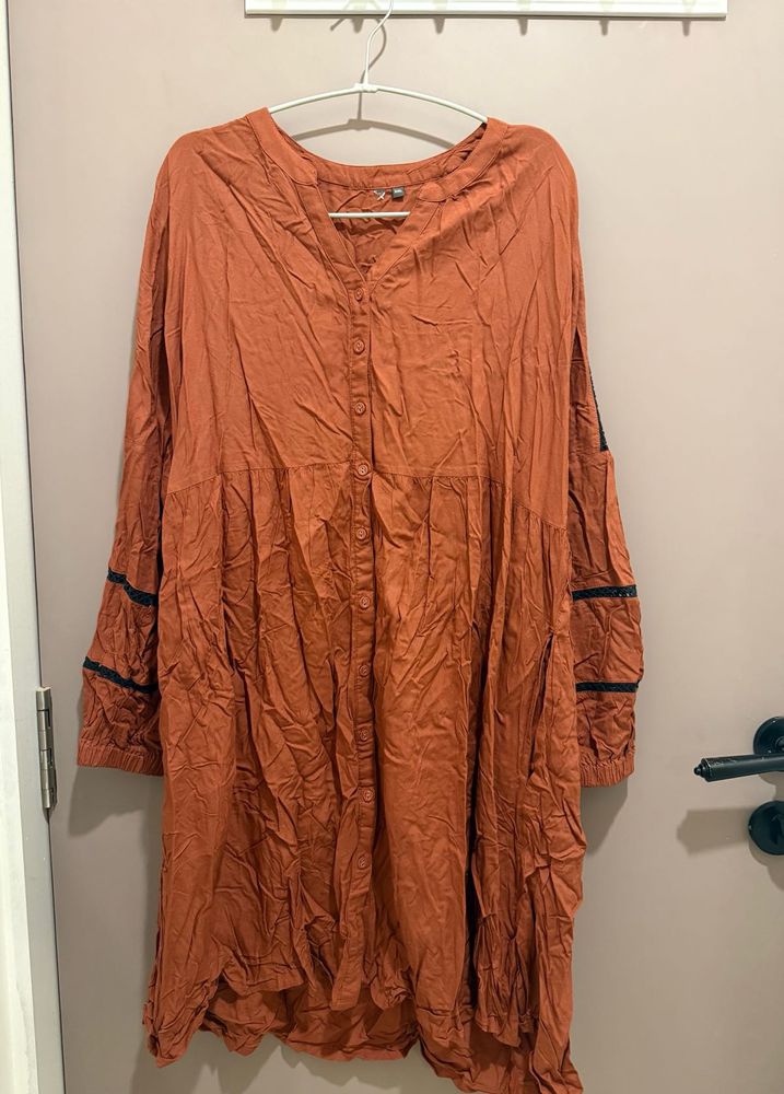 Knee-length Rust Dress