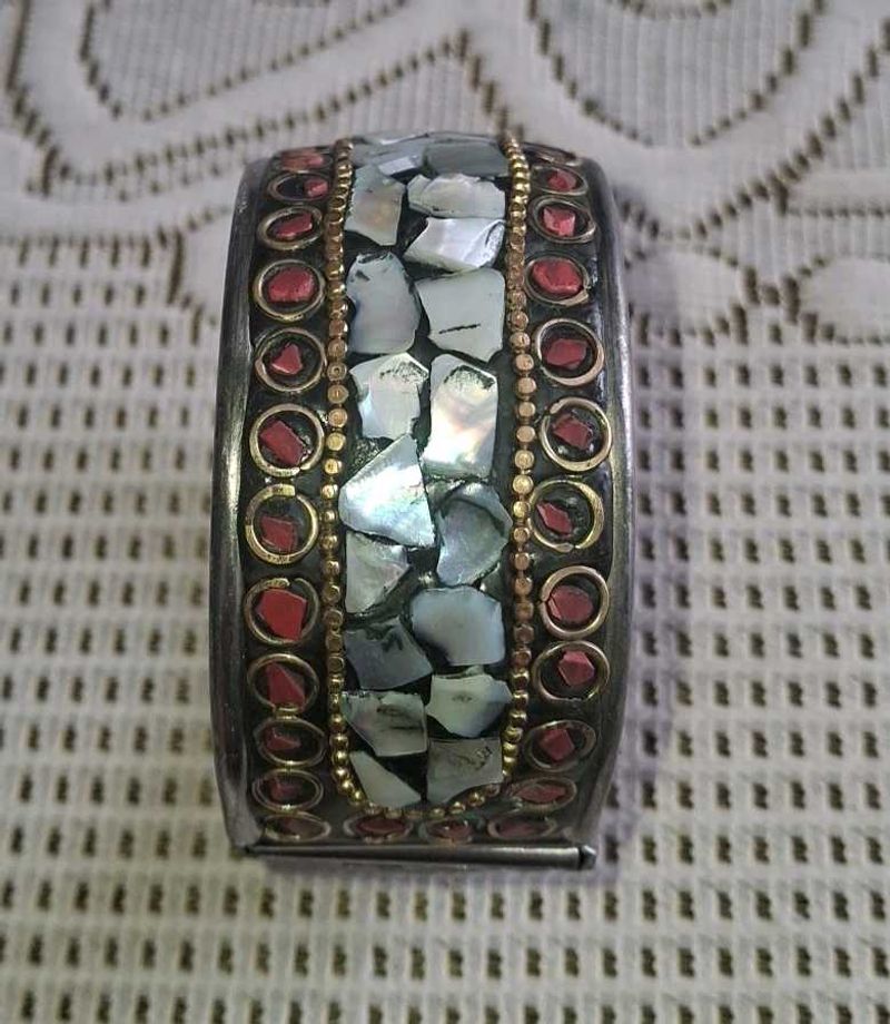 Vintage Mosaic Cuff Bracelet