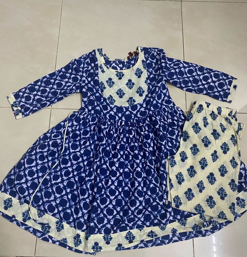 Kids Cotton Kurta Set (7-8)clearence Sale