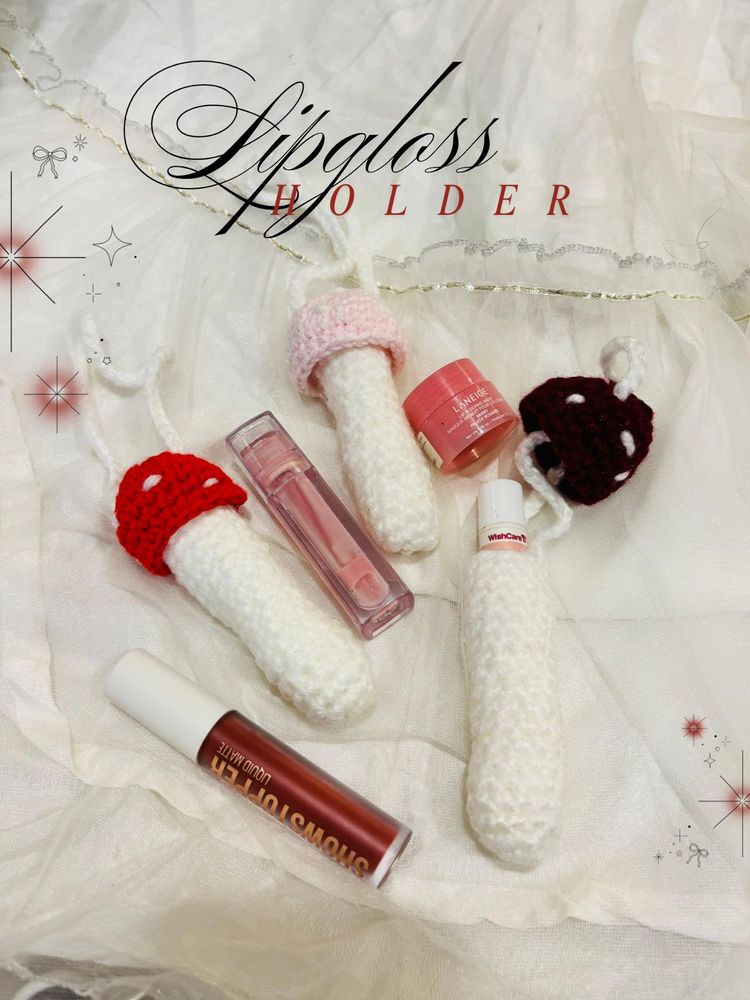 Crochet Lip Gloss Holders