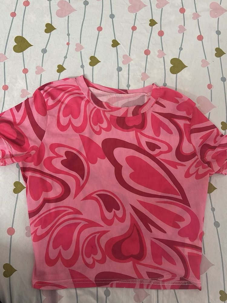 Pink Patterned Tee