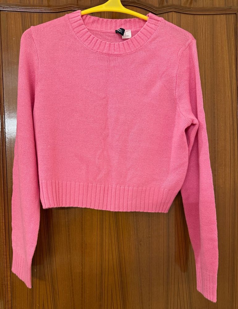 Pink Cropped Sweater