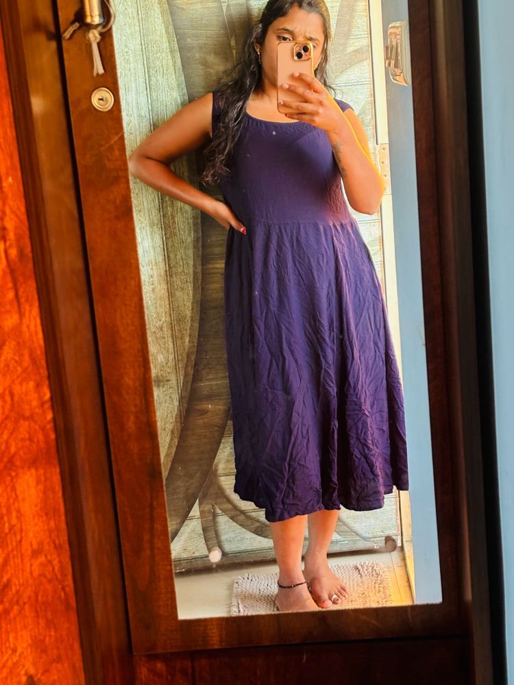 Blue Plain Dress 💙