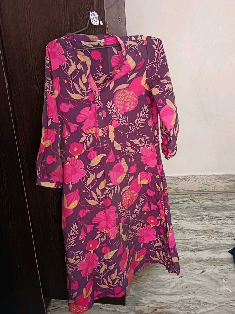 Floral Print Kurta Pant Set