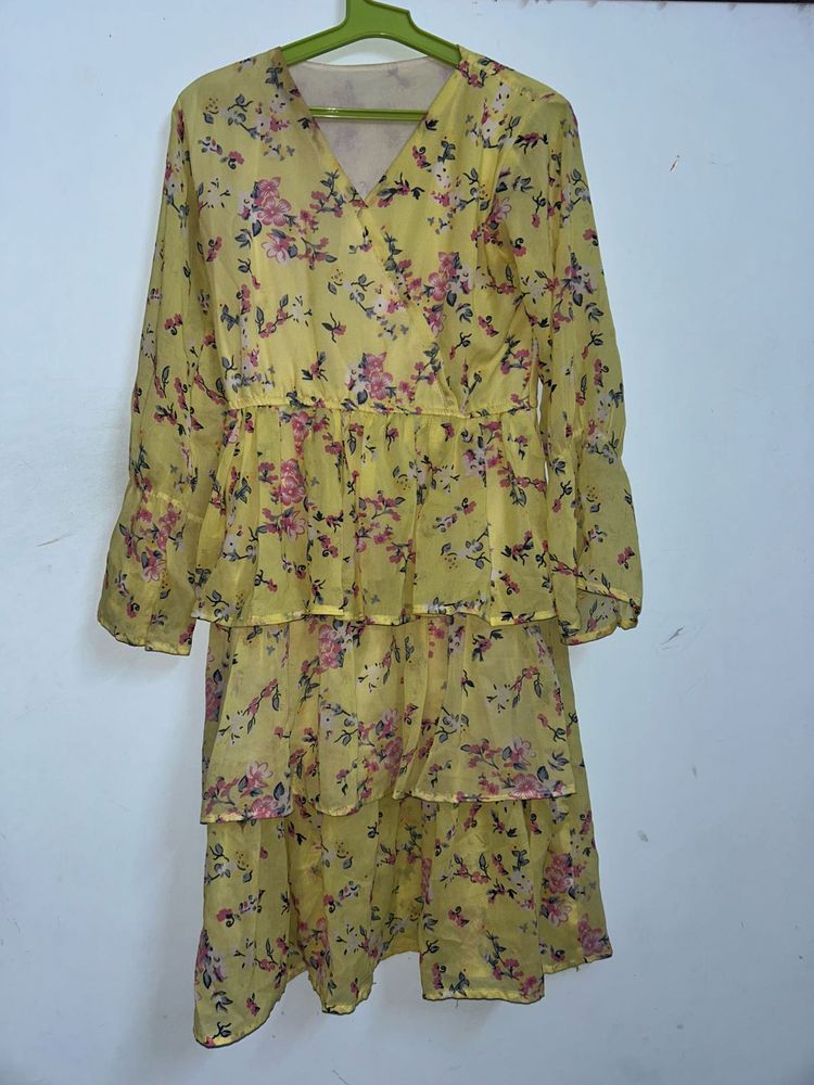 Floral Yellow Dress