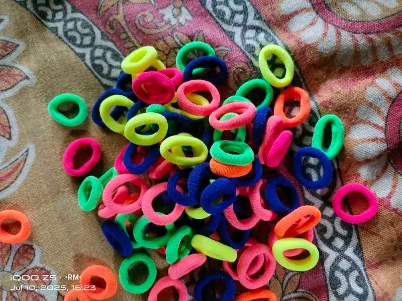 100 Colorful Hair Ties - Bundle Deal