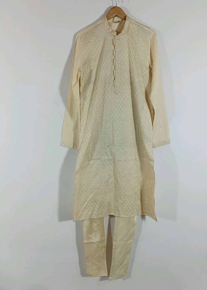 Cream Ethnic Kurta Set (Men)
