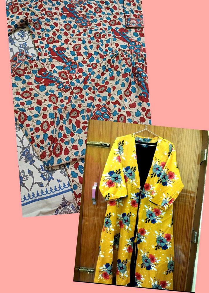 Combo OvercoatKurti &amp; Kurta Set
