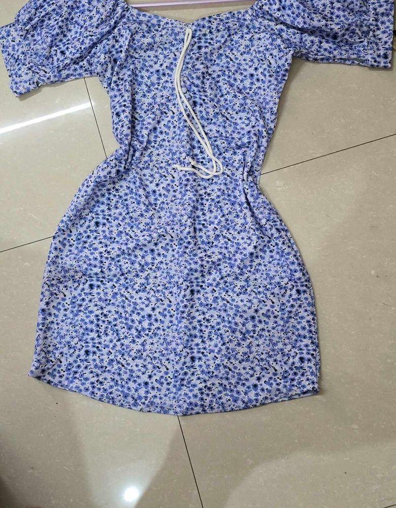 👗💜Floral Print Off-Shoulder Dress