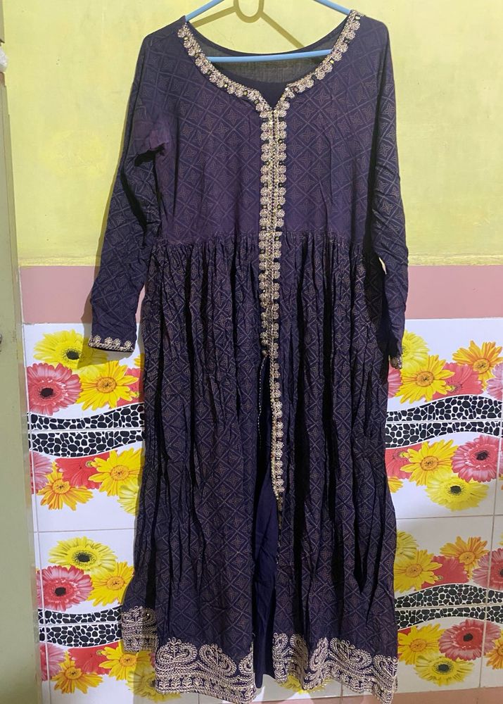 Neavy Blue Long Wedding Ethnic Gown