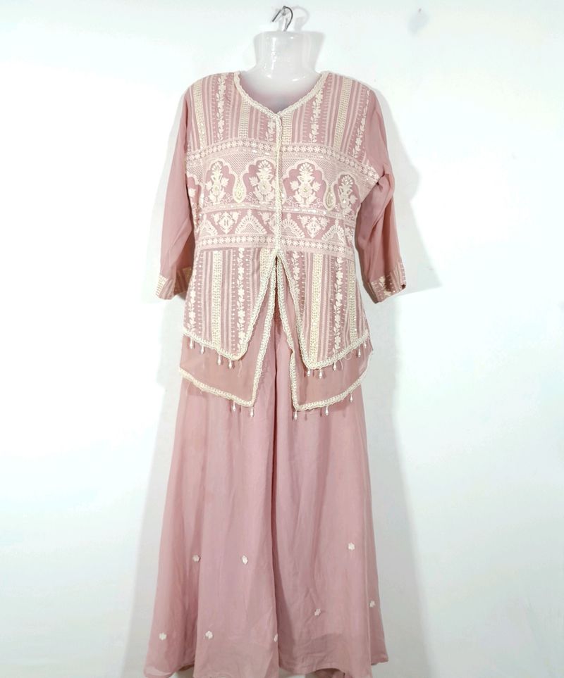 Elomelo Thread Embroidered Kurta Sets(Women&#39;s)