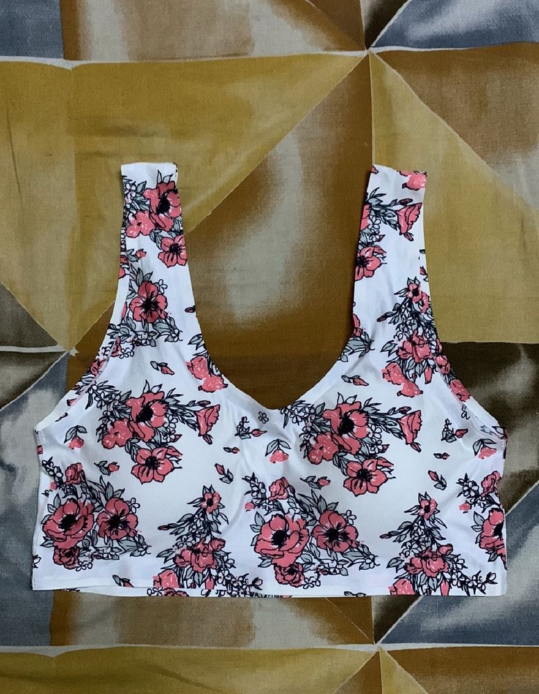 Floral Print Bra