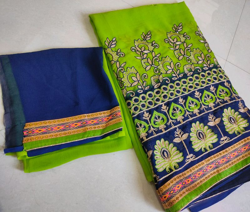 Elegant Embroidered Saree