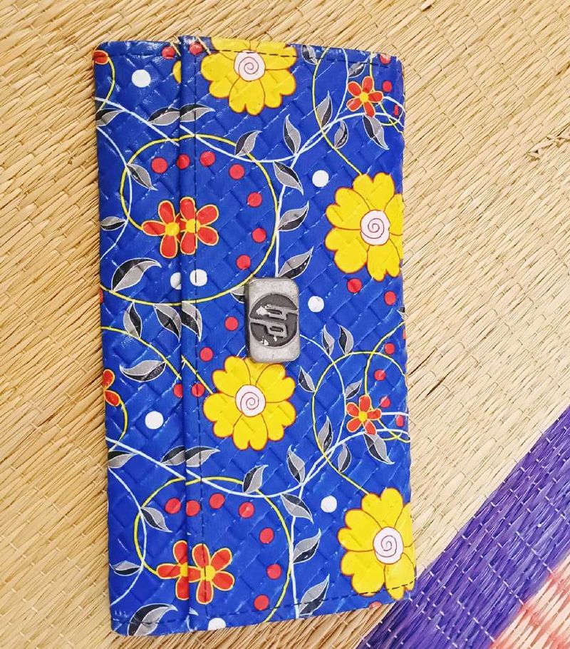Blue Floral Designed Clutch