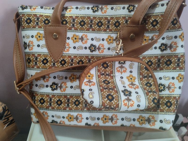 White Ethnic Bag