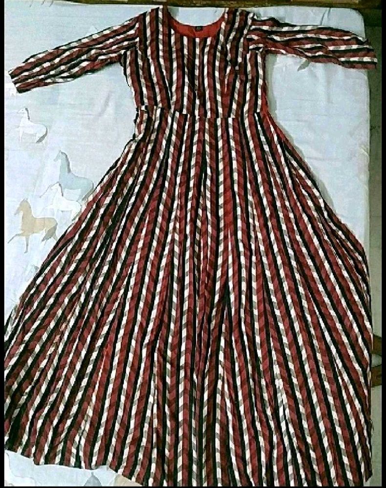 Flared Ethnic Padded Dress