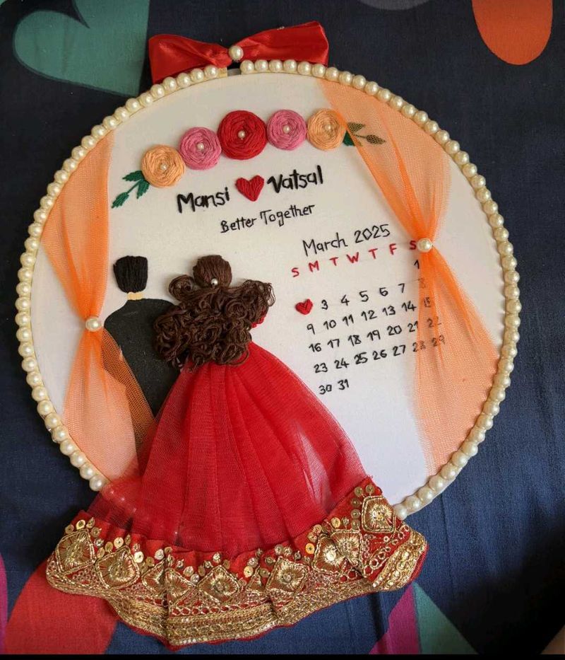 Wedding Hoop Embroidery Gift