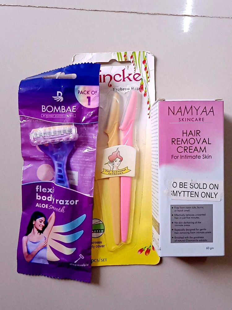 Face Razor+Body Razor + Free Hair Removal Cream
