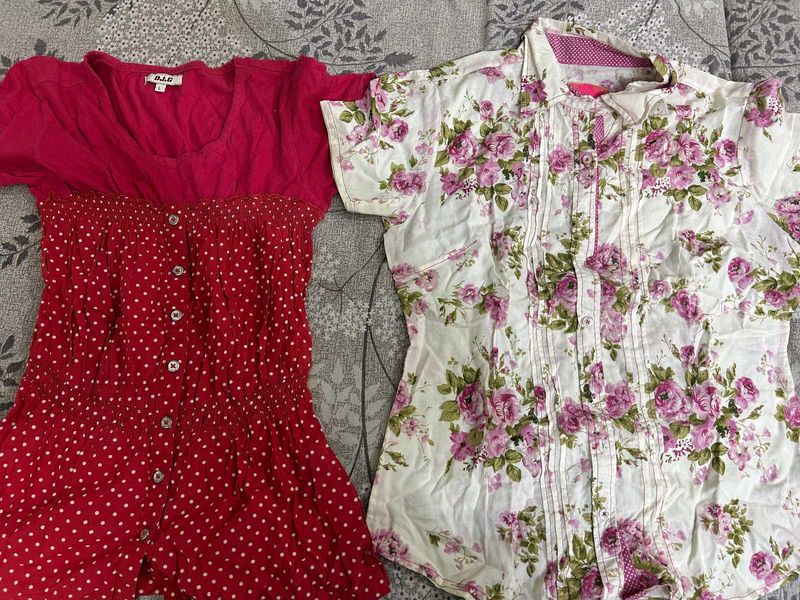 Girls One Shirt And Top.Combo