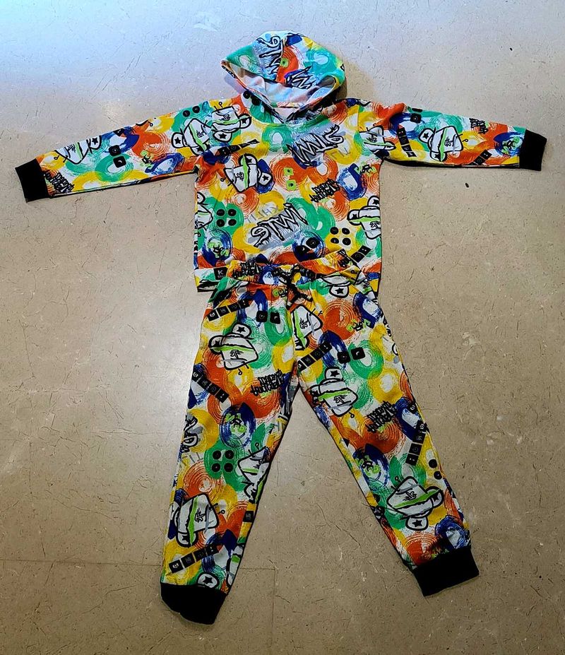 Kids&#39; Colourful Graphic Hoodie &amp; Joggers Set