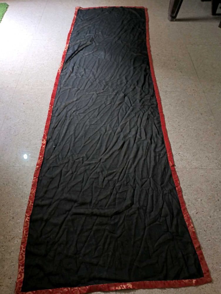 Black Duppatta Red Lace