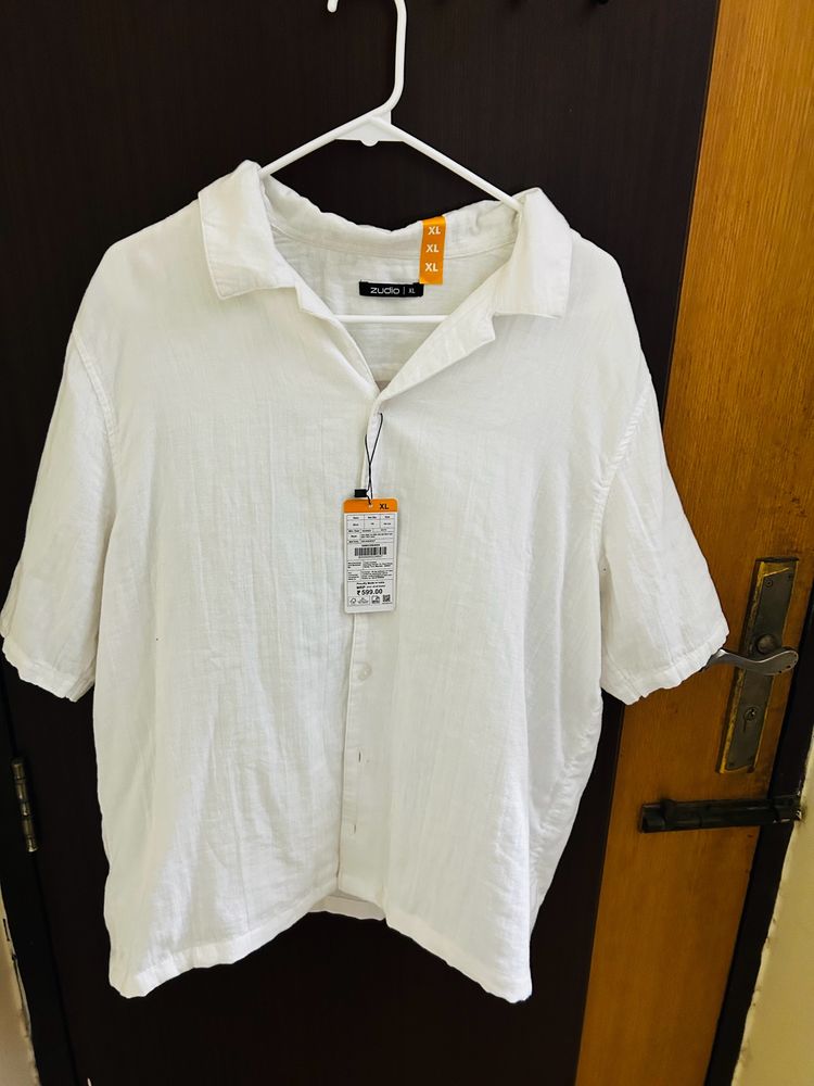 Zudio White Shirt With Price Tag