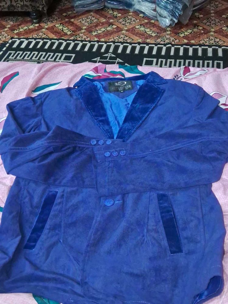 Blue Velvet Style Blazer Jacket