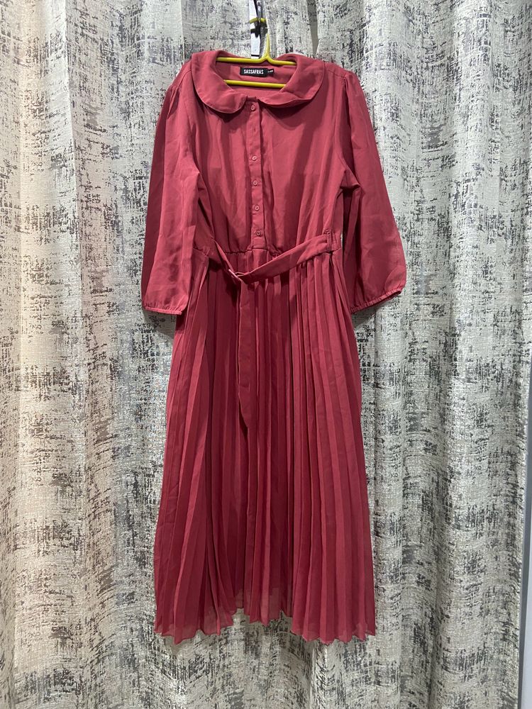A-line Red Dress