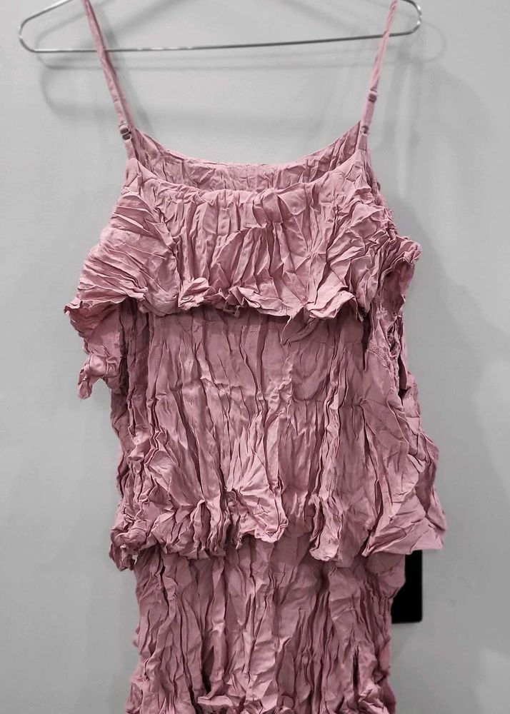 Pink Ruffled Cami Top