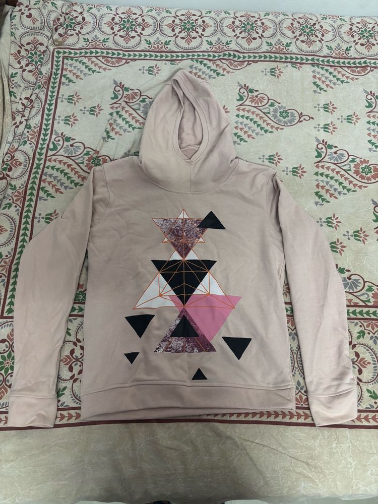 Geometric Print Hoodie for Women