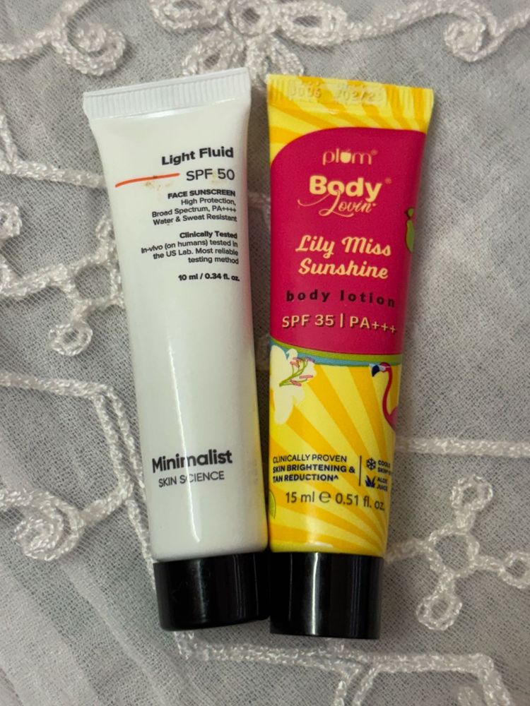 Combo Of Plum &amp; Minimalist Sunscreens